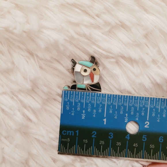 Vintage Zuni Owl Brooch Pin Combo - Picture 11 of 12